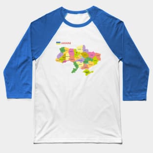 Political map of Ukraine Baseball T-Shirt